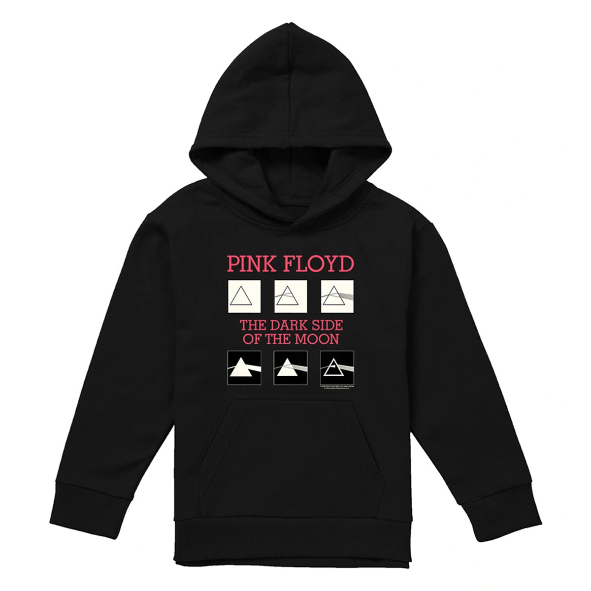 Black - Front - Pink Floyd Childrens-Kids The Dark Side Of The Moon Album Hoodie