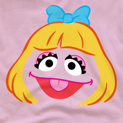Pink - Side - Sesame Street Unisex Adult Prairie Dawn Face T-Shirt