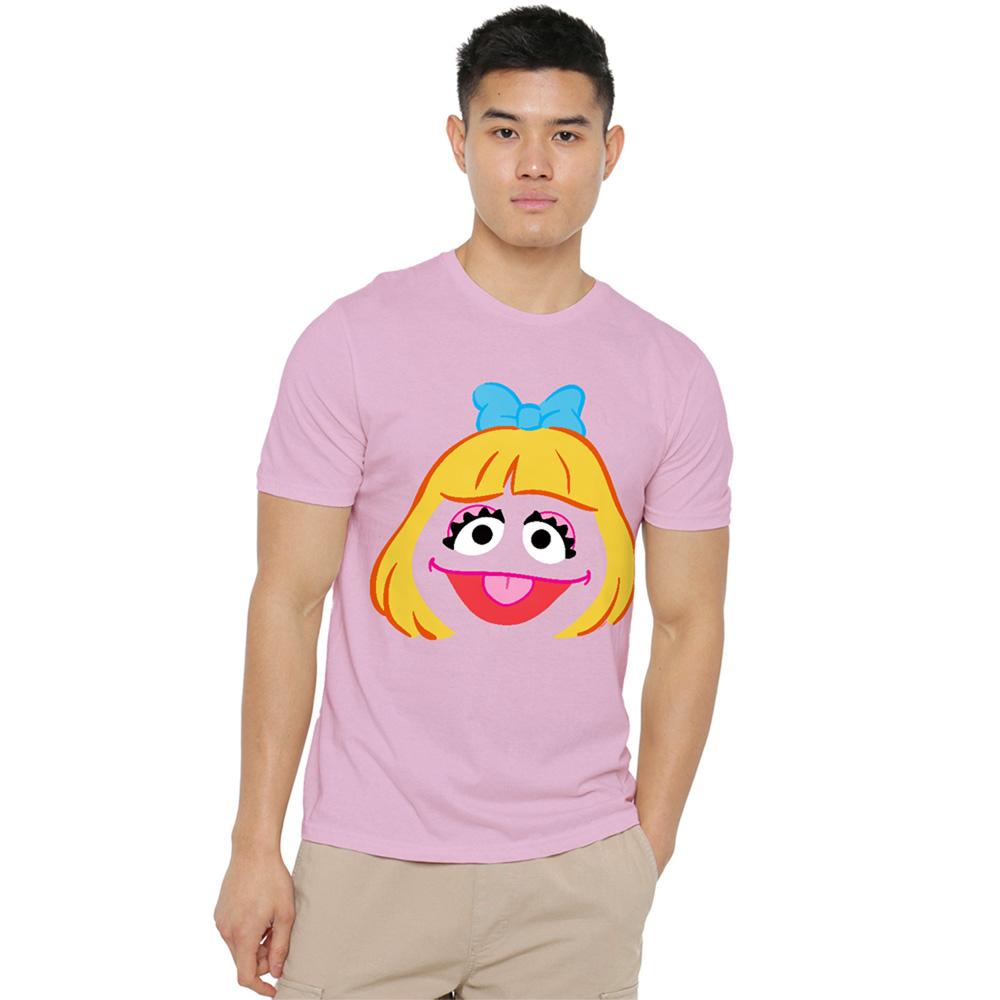 Pink-Pink - Lifestyle - Sesame Street Unisex Adult Prairie Dawn Face T-Shirt