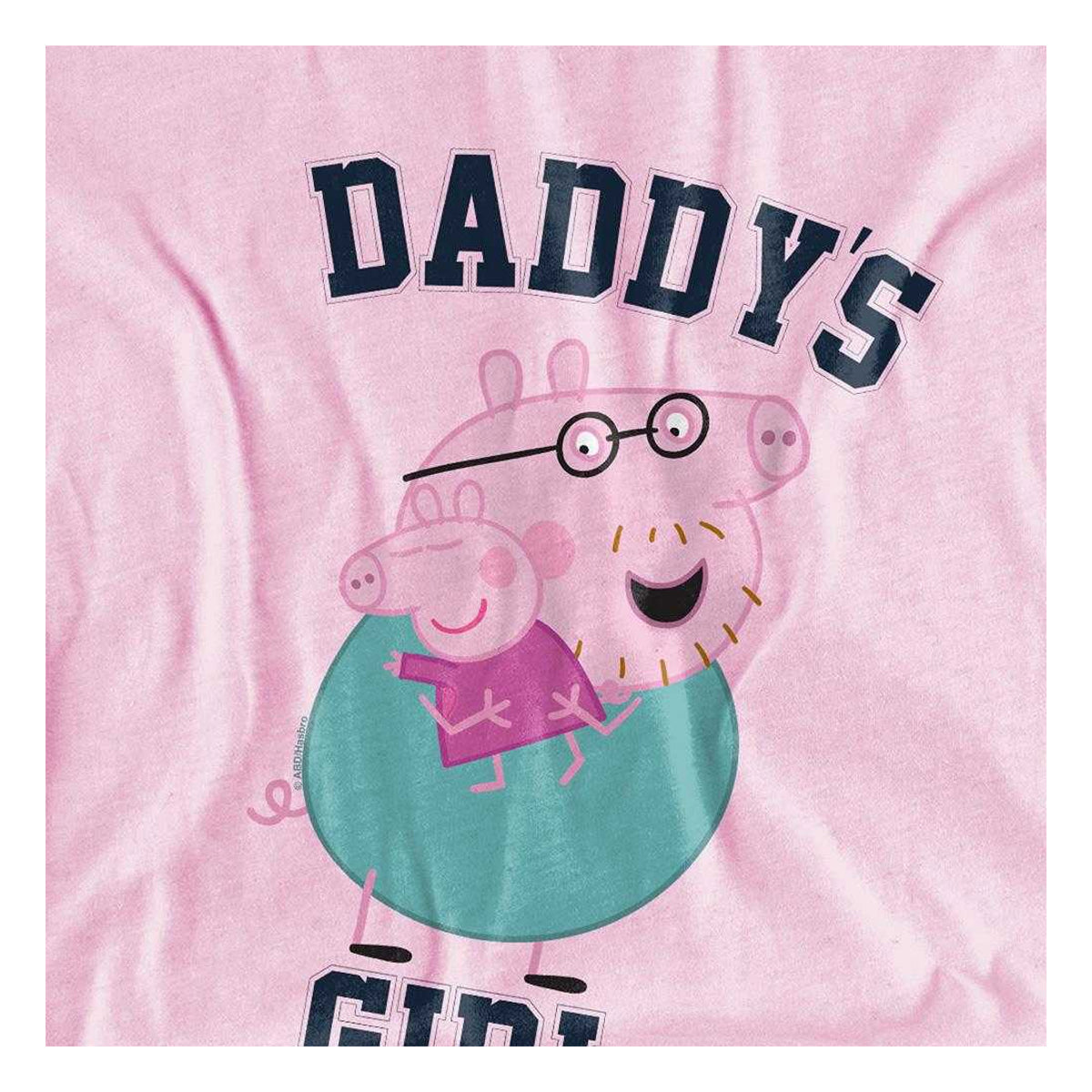 Light Pink - Side - Peppa Pig Girls Daddy's Girl T-Shirt