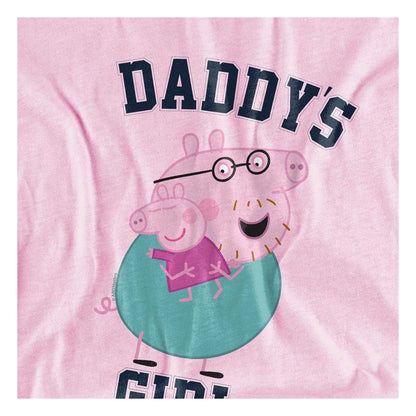 Light Pink - Side - Peppa Pig Girls Daddy's Girl T-Shirt