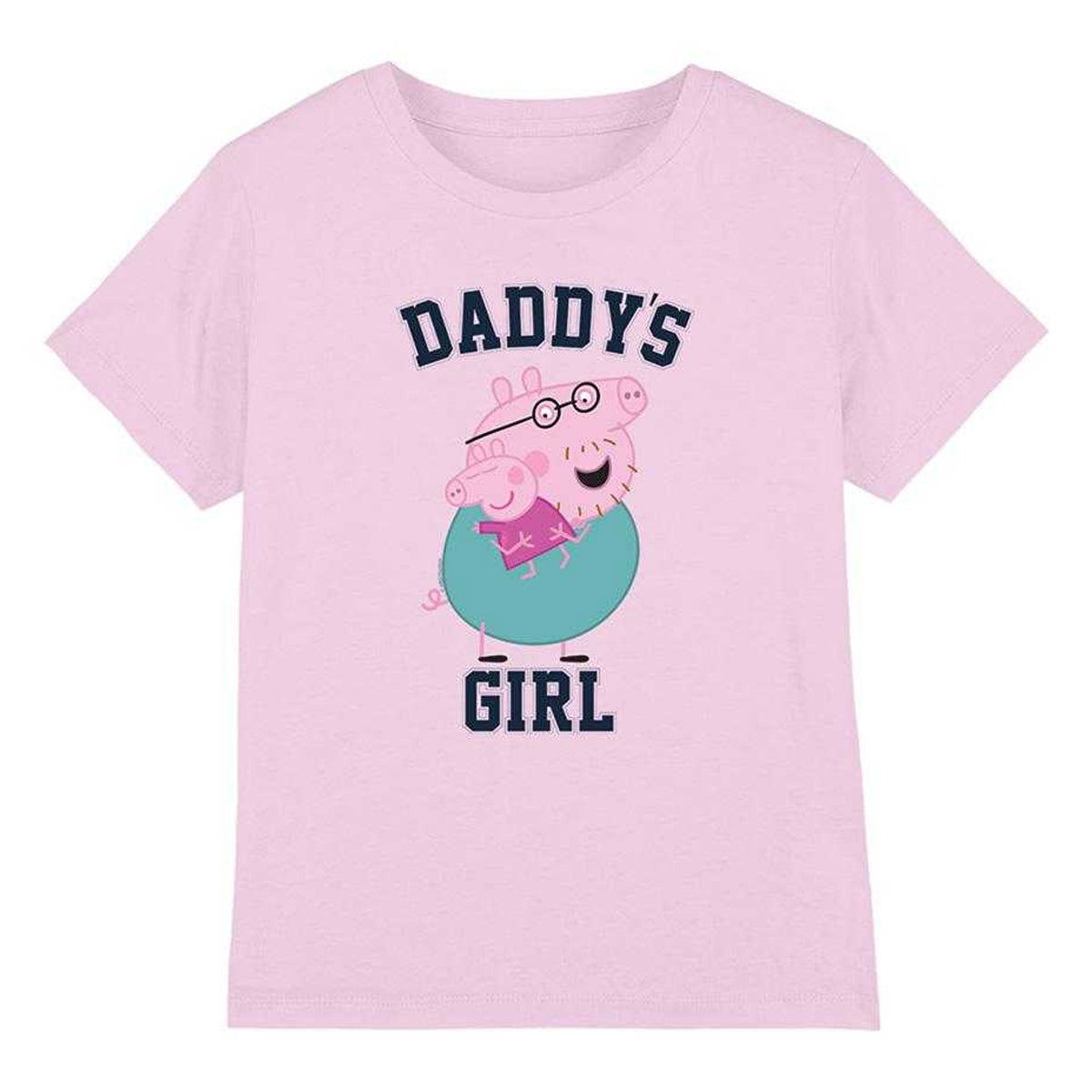 Light Pink - Front - Peppa Pig Girls Daddy's Girl T-Shirt