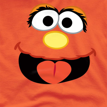 Orange - Side - Sesame Street Unisex Adult Murray Face T-Shirt