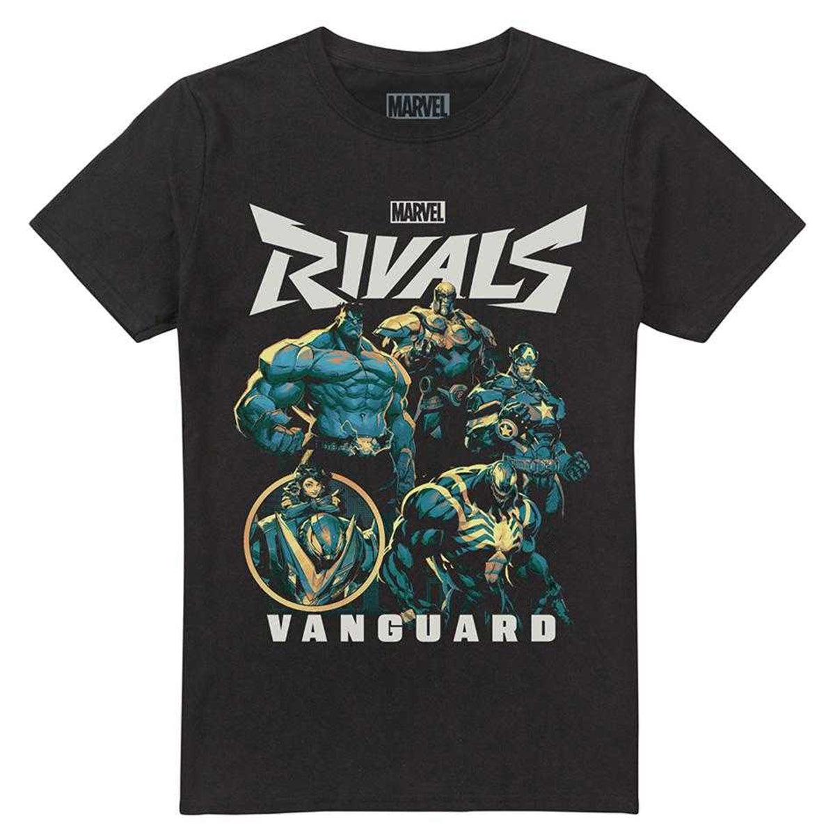 Black - Front - Marvel Rivals Unisex Adult Vanguard T-Shirt
