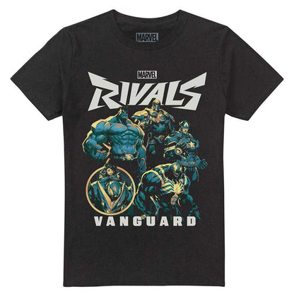 Black - Front - Marvel Rivals Unisex Adult Vanguard T-Shirt