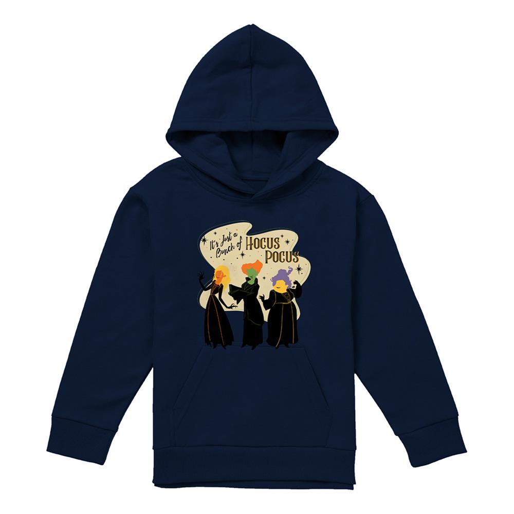 Navy - Front - Disney Childrens-Kids It´s Just A Bunch Of Hocus Pocus Sanderson Sisters Hoodie