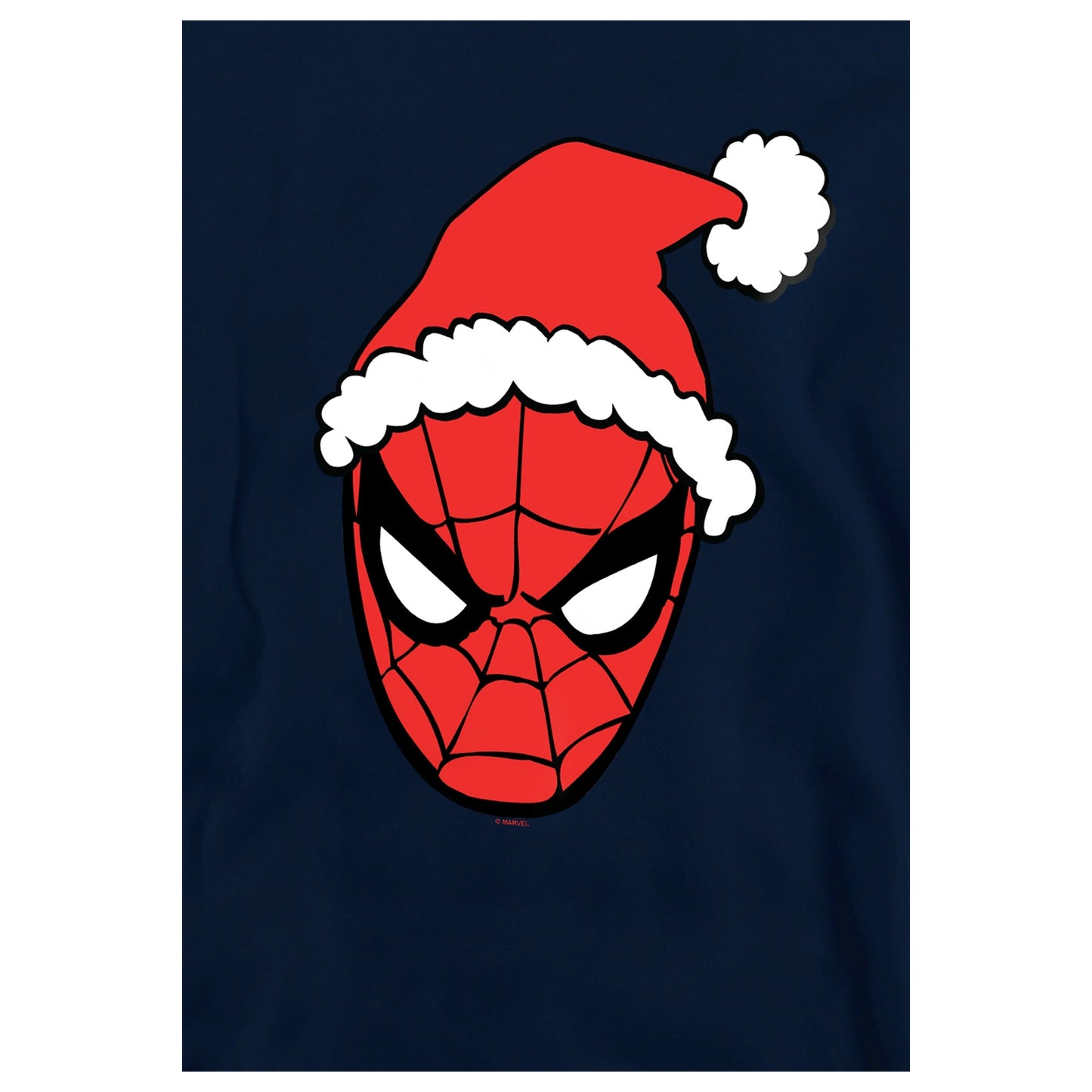 Navy - Side - Spider-Man Childrens-Kids Santa Hat Pull Over Hoodie