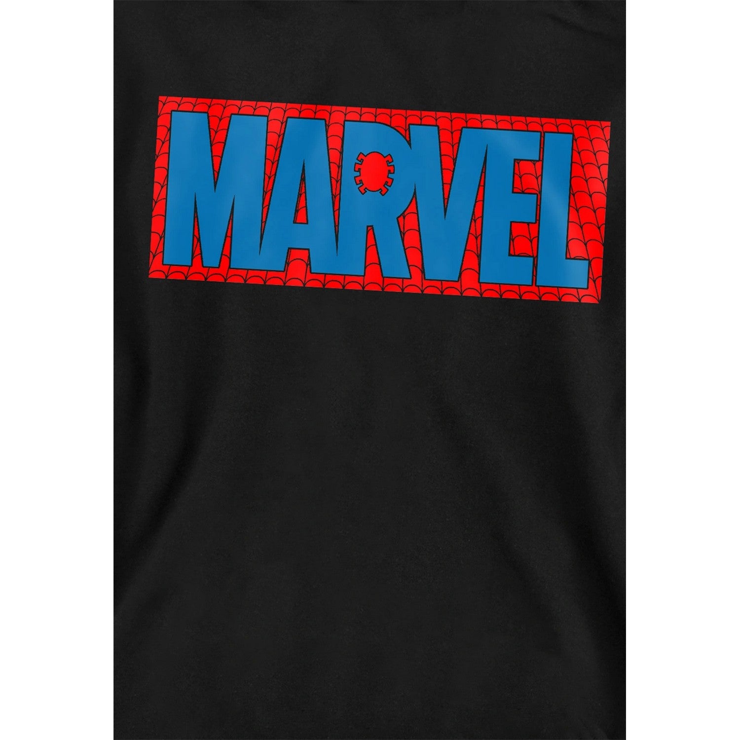 Black - Side - Spider-Man Childrens-Kids Brick Logo Hoodie