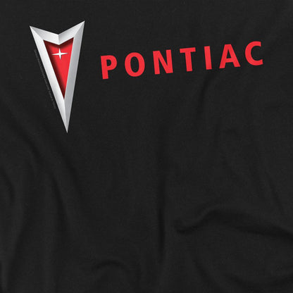 Black - Side - Pontiac Unisex Adult Modern Arrowhead T-Shirt