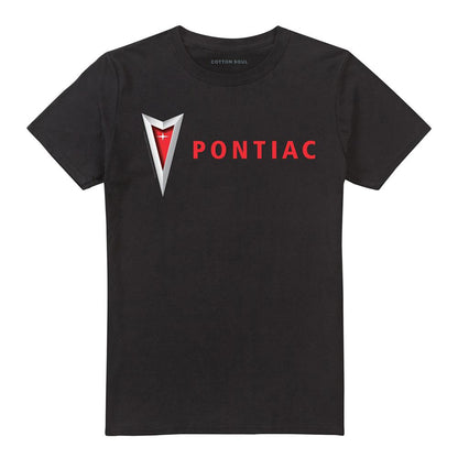 Black - Front - Pontiac Unisex Adult Modern Arrowhead T-Shirt