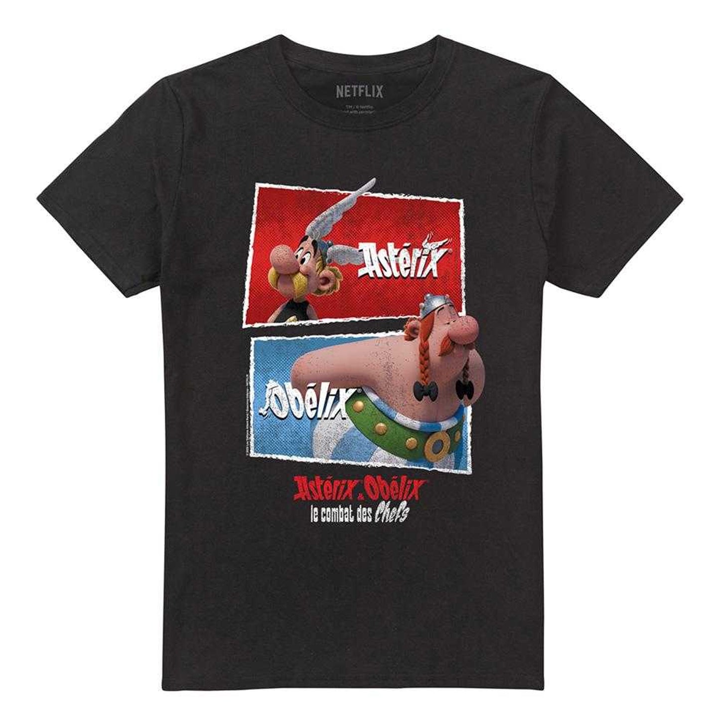 Black - Front - Asterix Unisex Adult Heroic Boxes T-Shirt