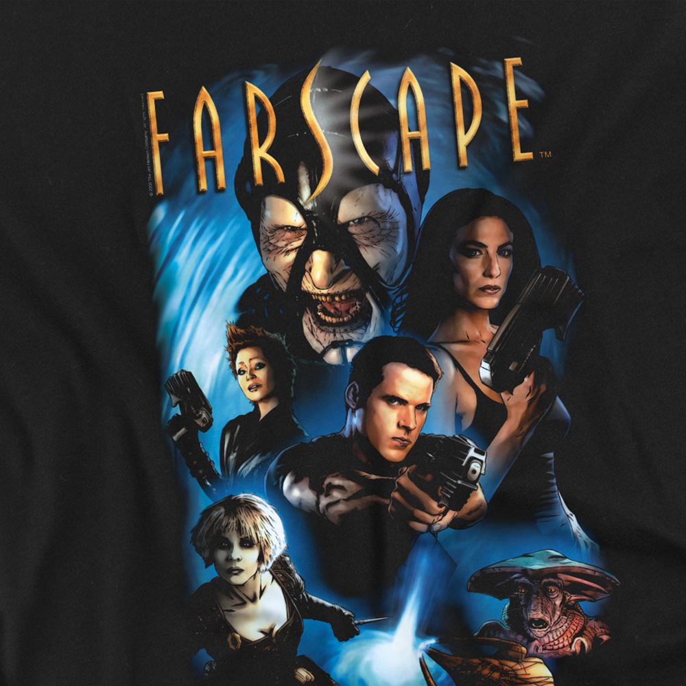 Black - Side - Farscape Unisex Adult Comic Cover T-Shirt