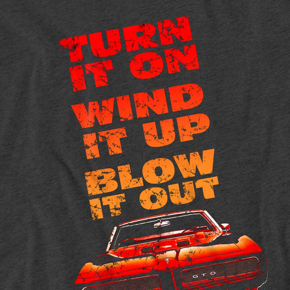 Charcoal - Side - Pontiac Unisex Adult GTO Flames T-Shirt