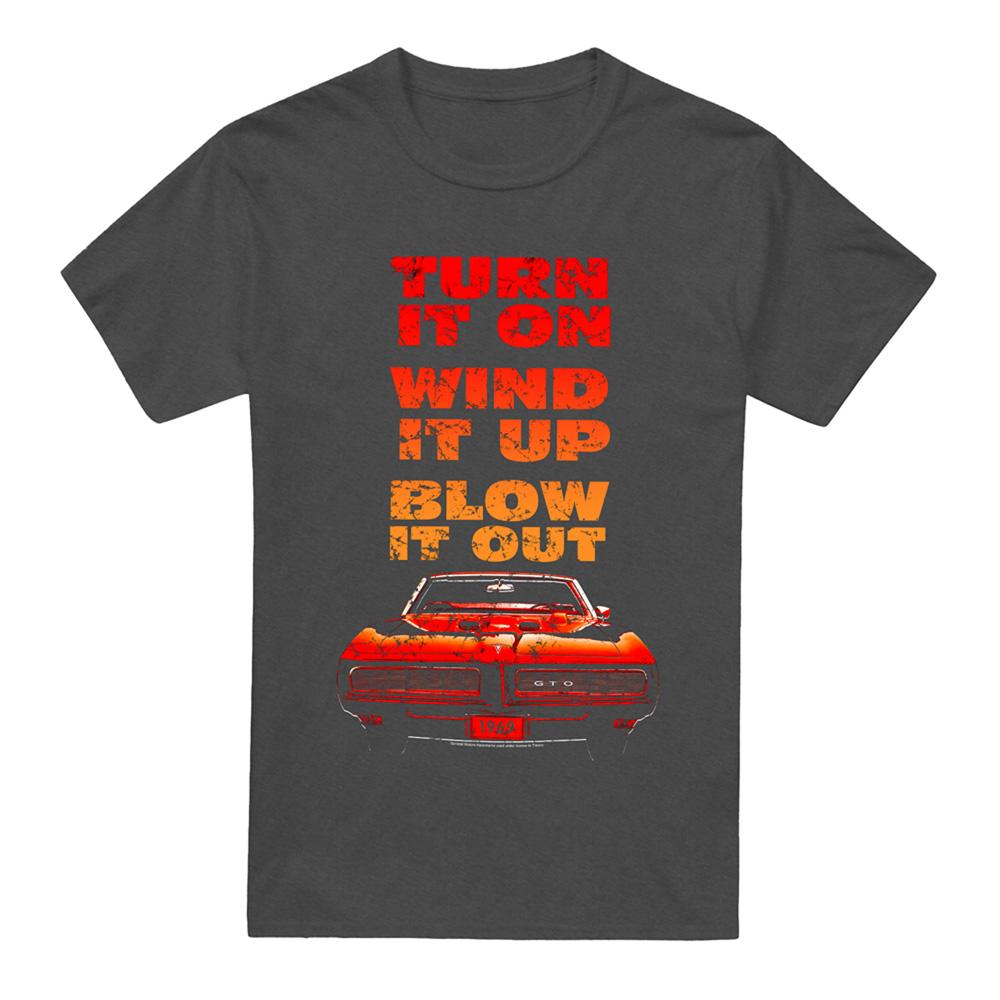 Charcoal - Front - Pontiac Unisex Adult GTO Flames T-Shirt
