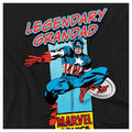 Black - Side - Marvel Comics Mens Legendary Grandad Captain America Corner Box T-Shirt