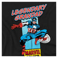 Black-Black - Side - Marvel Comics Mens Legendary Grandad Captain America Corner Box T-Shirt