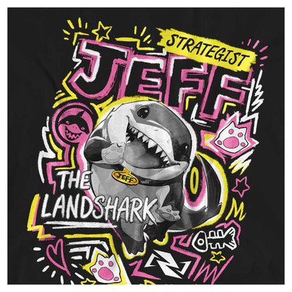 Black - Side - Marvel Rivals Womens-Ladies Jeff the Land Shark Marker T-Shirt