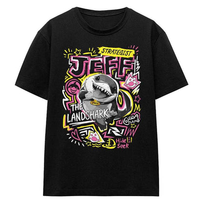 Black - Front - Marvel Rivals Womens-Ladies Jeff the Land Shark Marker T-Shirt