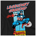 Black - Side - Marvel Comics Mens Legendary Grandad Captain America Corner Box T-Shirt
