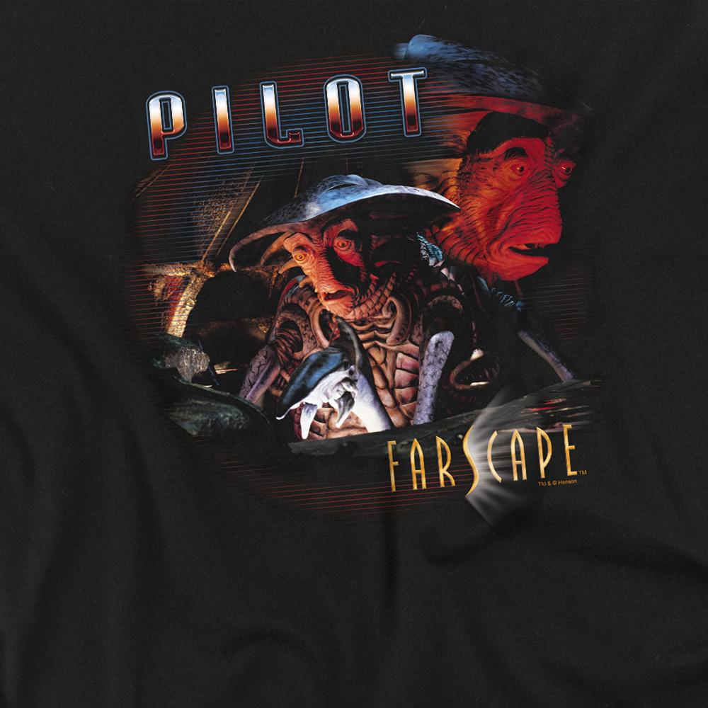 Black - Side - Farscape Unisex Adult Pilot T-Shirt