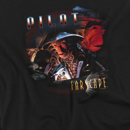 Black - Side - Farscape Unisex Adult Pilot T-Shirt