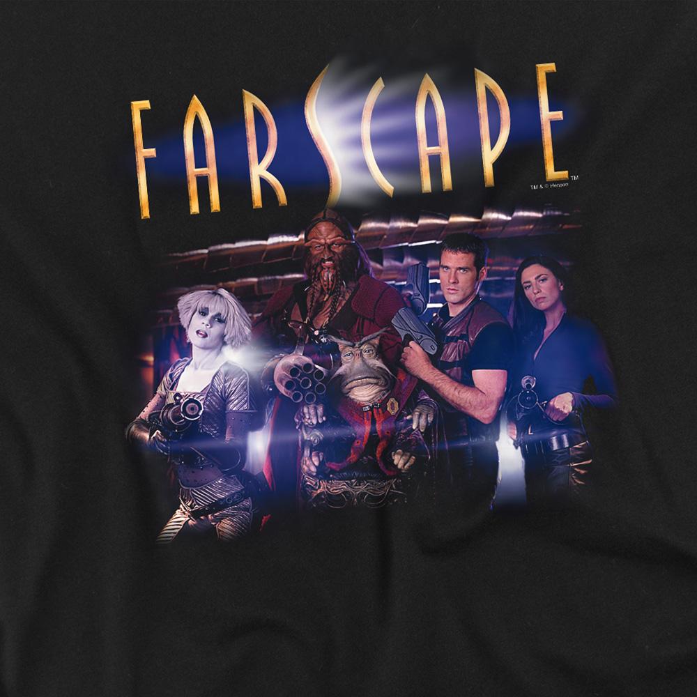 Black - Side - Farscape Unisex Adult Logo T-Shirt