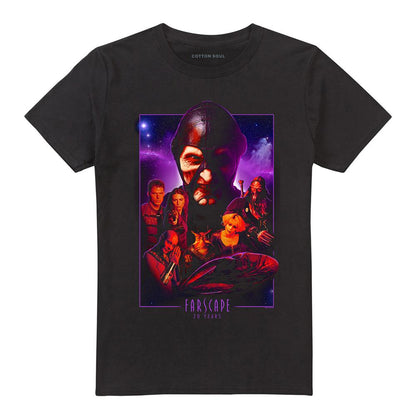 Black - Front - Farscape Unisex Adult 20 Years Collage T-Shirt
