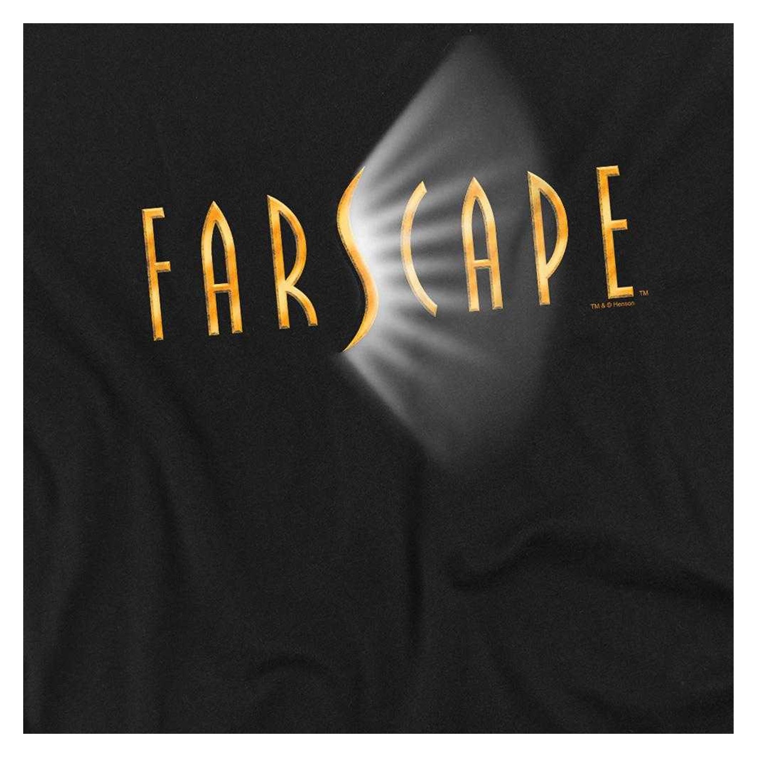Black - Side - Farscape Unisex Adult Logo Long-Sleeved T-Shirt