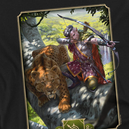 Black - Side - Dungeons & Dragons Mens 2024 Ranger Key Art Long-Sleeved T-Shirt
