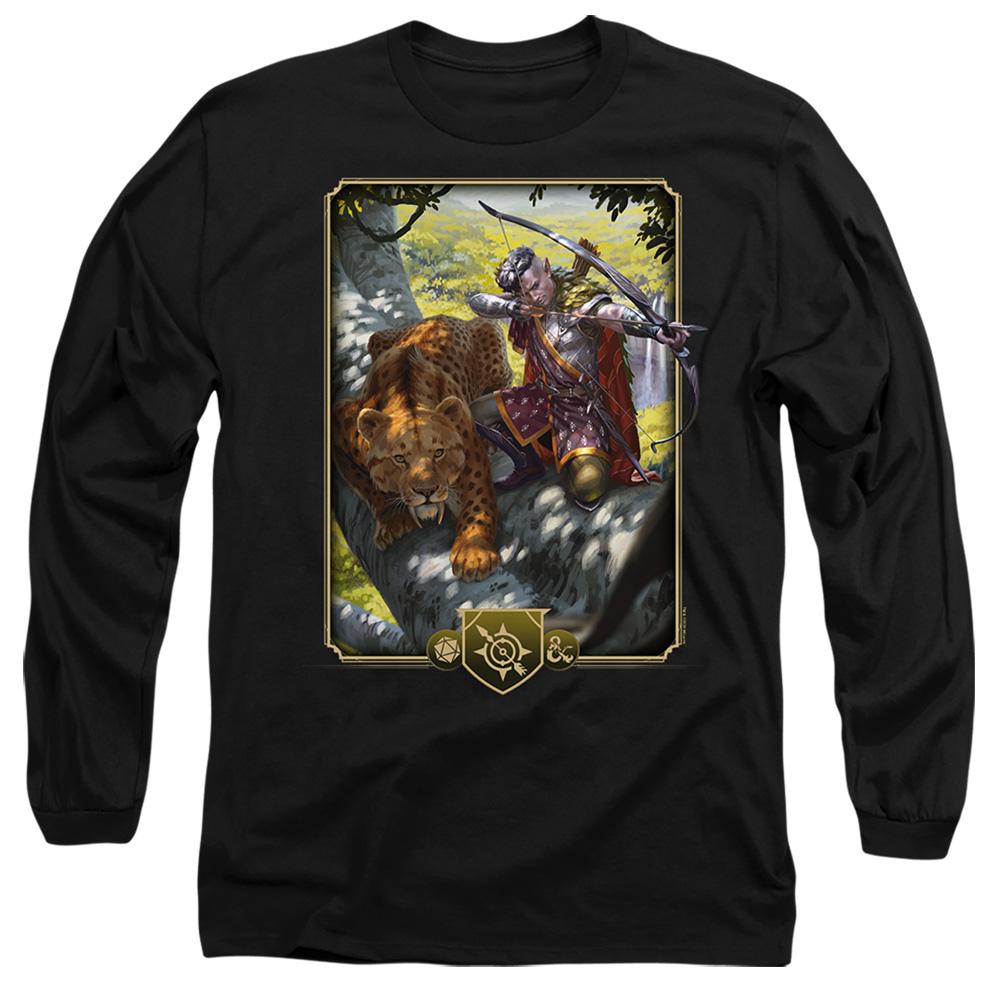 Black - Front - Dungeons & Dragons Mens 2024 Ranger Key Art Long-Sleeved T-Shirt