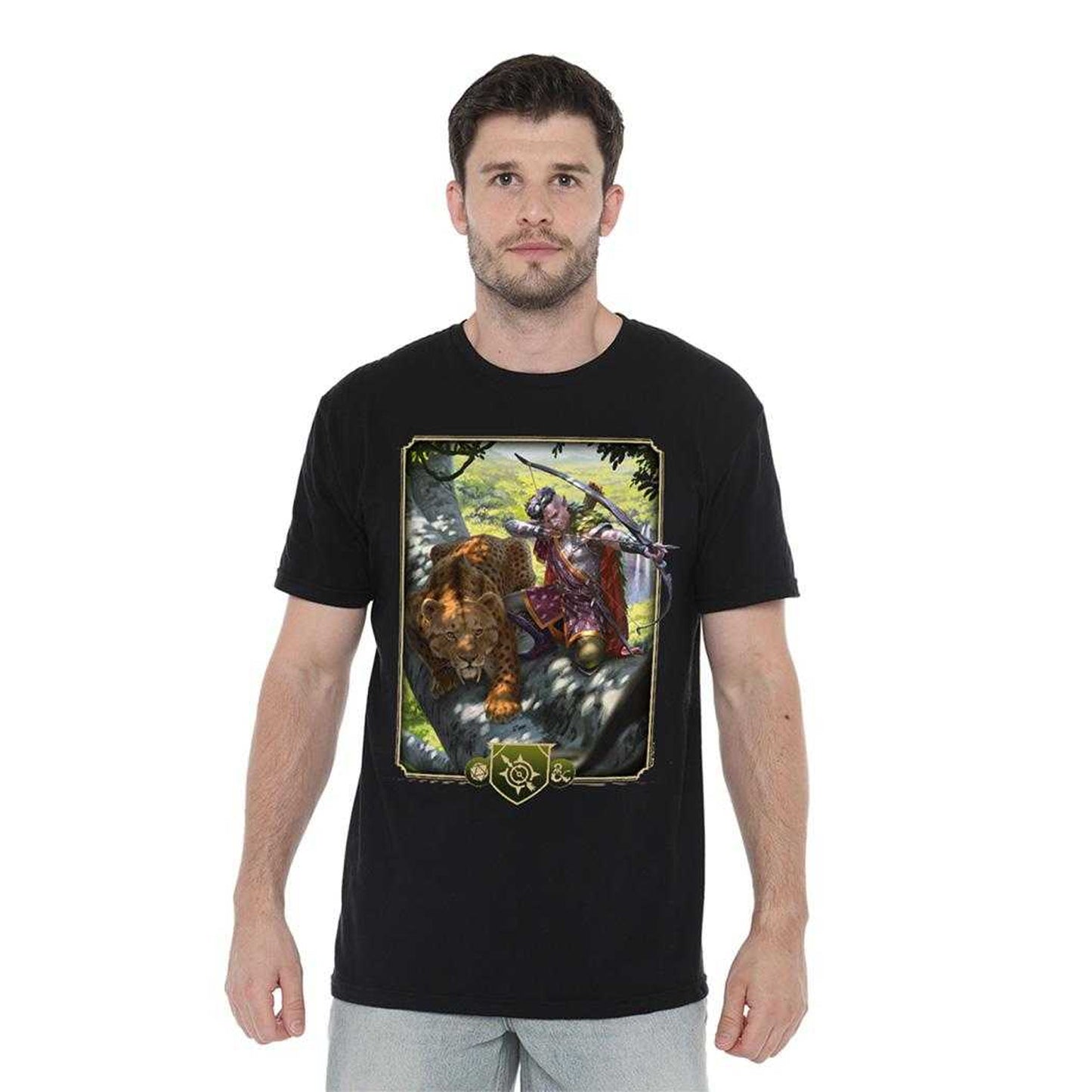 Black - Lifestyle - Dungeons & Dragons Unisex Adult Ranger Key Art Key Art T-Shirt