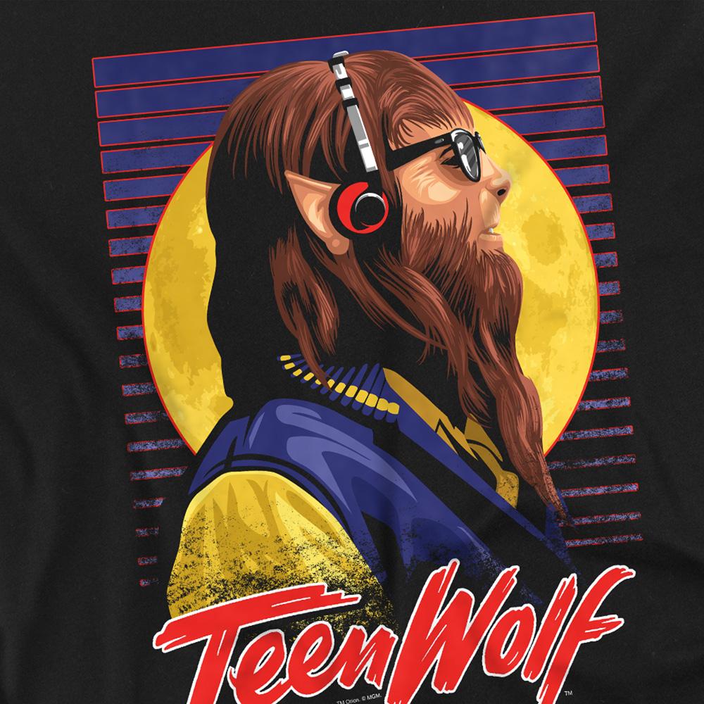 Black - Side - Teen Wolf Unisex Adult Headphones T-Shirt