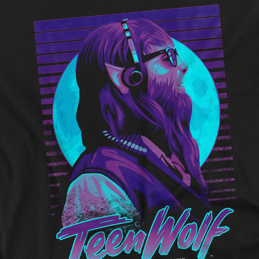 Black - Side - Teen Wolf Unisex Adult Headphones T-Shirt