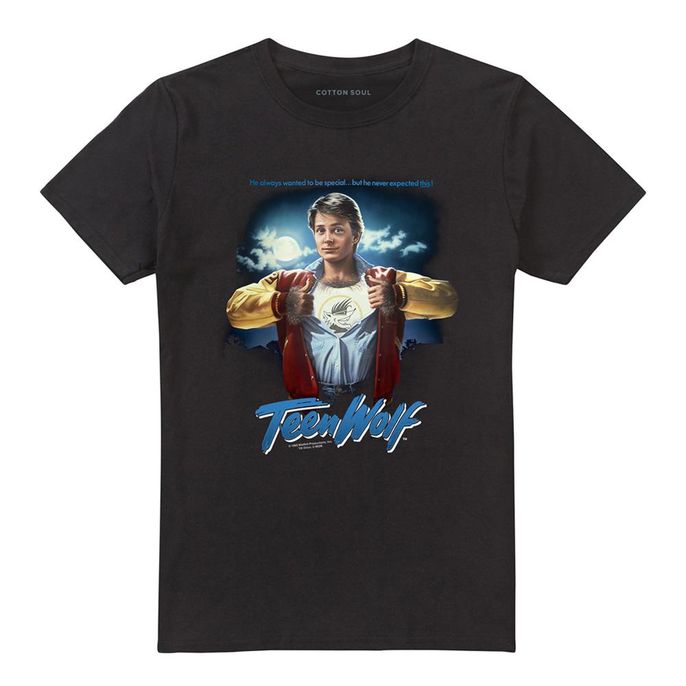 Black - Front - Teen Wolf Unisex Adult Poster T-Shirt