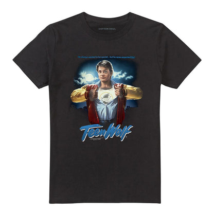 Black - Front - Teen Wolf Unisex Adult Poster T-Shirt