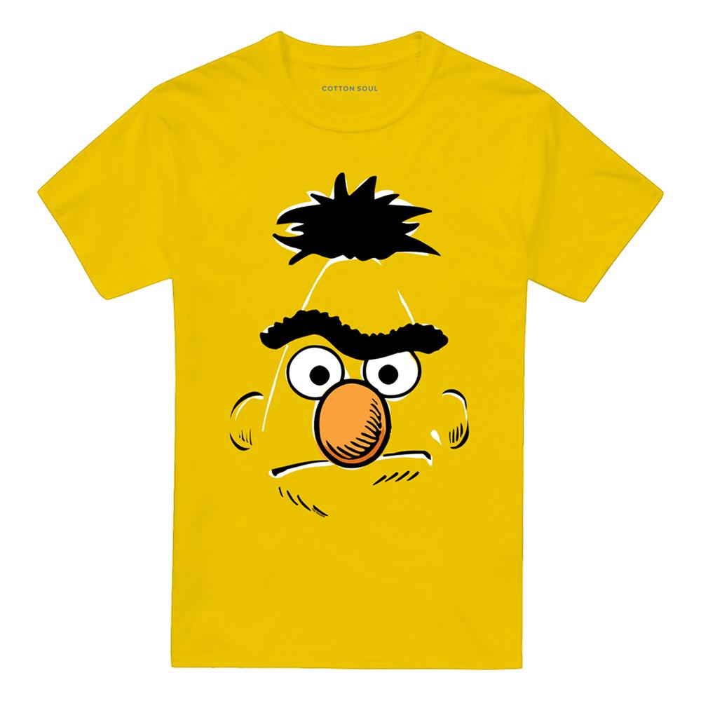 Yellow - Front - Sesame Street Unisex Adult Retro Bert Sketch T-Shirt