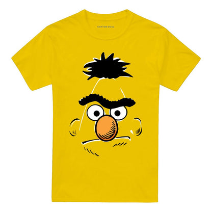 Yellow - Front - Sesame Street Unisex Adult Retro Bert Sketch T-Shirt