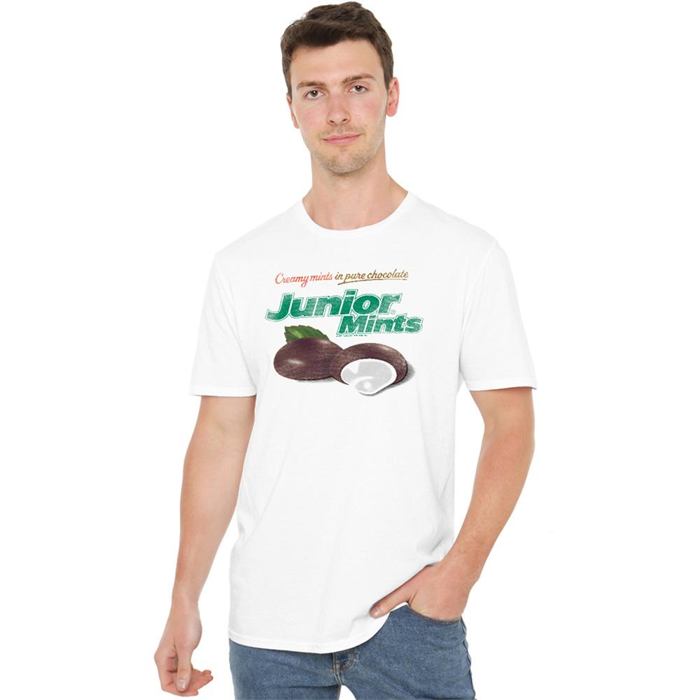 White - Lifestyle - Tootsie Roll Unisex Adult Junior Mints Logo T-Shirt