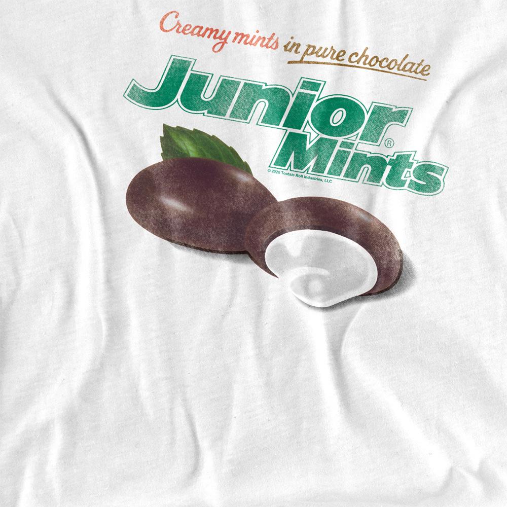 White - Side - Tootsie Roll Unisex Adult Junior Mints Logo T-Shirt