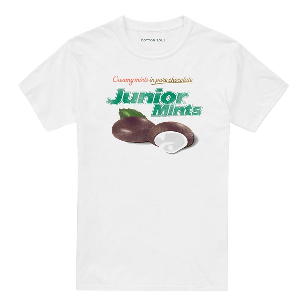 White - Front - Tootsie Roll Unisex Adult Junior Mints Logo T-Shirt