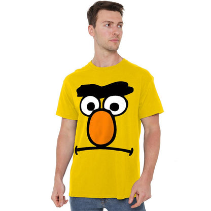 Yellow - Lifestyle - Sesame Street Unisex Adult Bert Frown Face T-Shirt