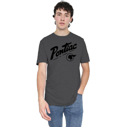 Charcoal - Lifestyle - Pontiac Unisex Adult Division Logo T-Shirt