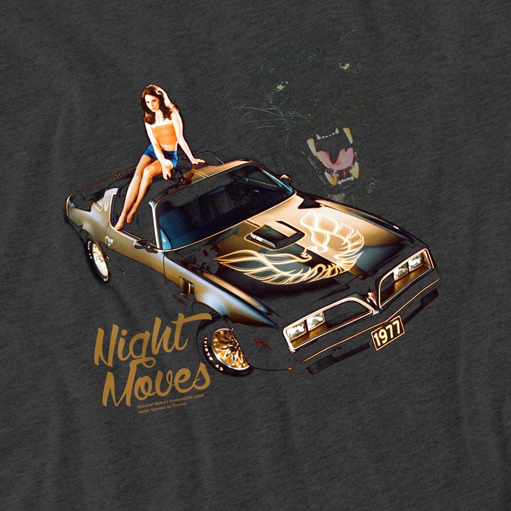 Charcoal - Side - Pontiac Unisex Adult Night Moves T-Shirt