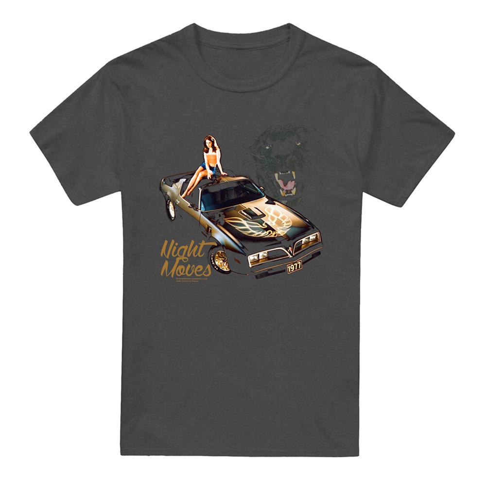 Charcoal - Front - Pontiac Unisex Adult Night Moves T-Shirt