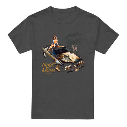Charcoal - Front - Pontiac Unisex Adult Night Moves T-Shirt