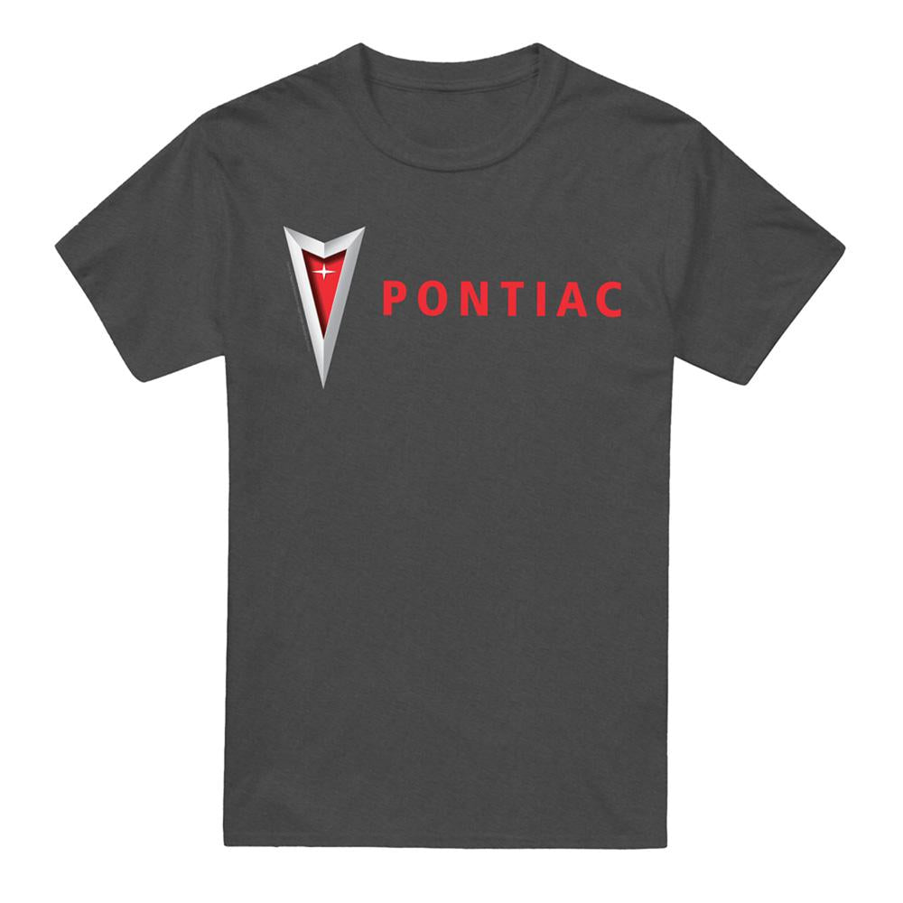 Black-Black - Front - Pontiac Unisex Adult Modern Arrowhead T-Shirt