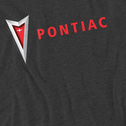 Black - Side - Pontiac Unisex Adult Modern Arrowhead T-Shirt