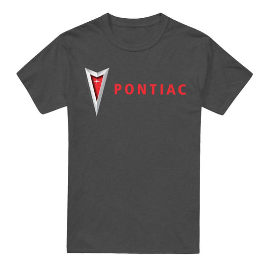 Black - Front - Pontiac Unisex Adult Modern Arrowhead T-Shirt