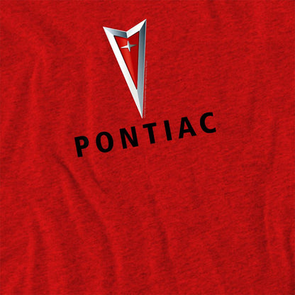 Red - Side - Pontiac Unisex Adult Arrowhead T-Shirt