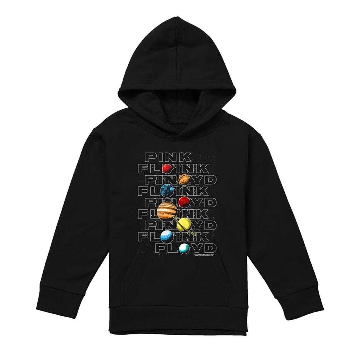 Athletic Heather - Front - Pink Floyd Childrens-Kids Solar System Heather Hoodie